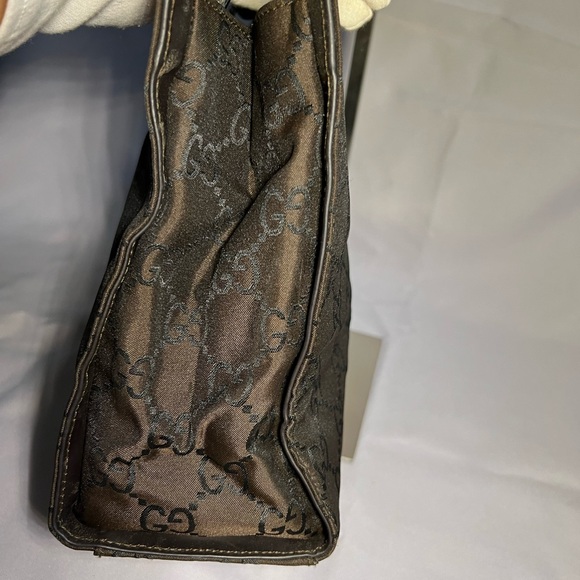 Gucci nylon monogram bamboo tote bag - Picture 3 of 12